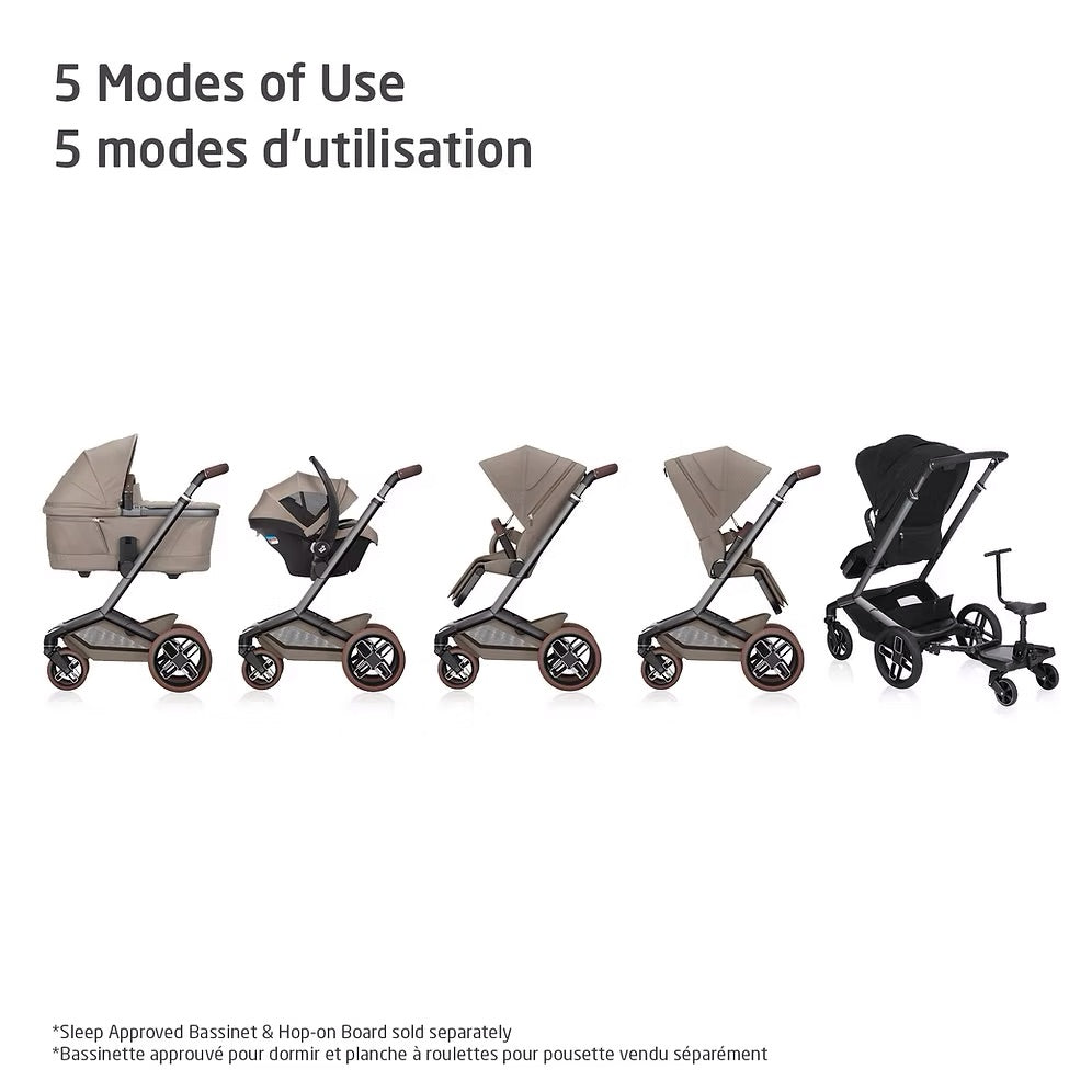 Fame Stroller & Mico Luxe+ Car Seat Travel System - Twillic Truffle - Online Exclusive