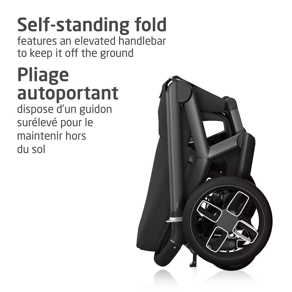 Fame Stroller & Mico Luxe+ Car Seat Travel System - Twillic Black - Online Exclusive