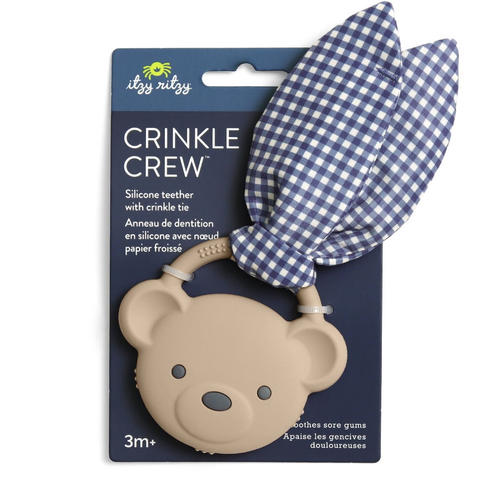 Itzy Ritzy Crinkle Crew™ Taupe Bear