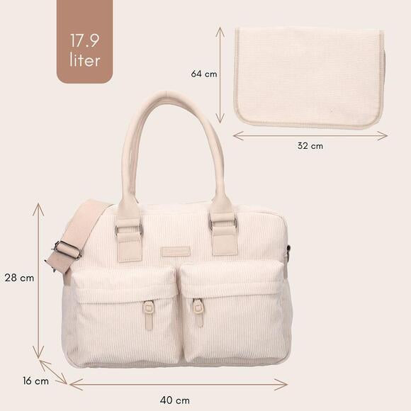 Kidzroom Diaper Bag Care Dream & Laugh Sand Corduroy