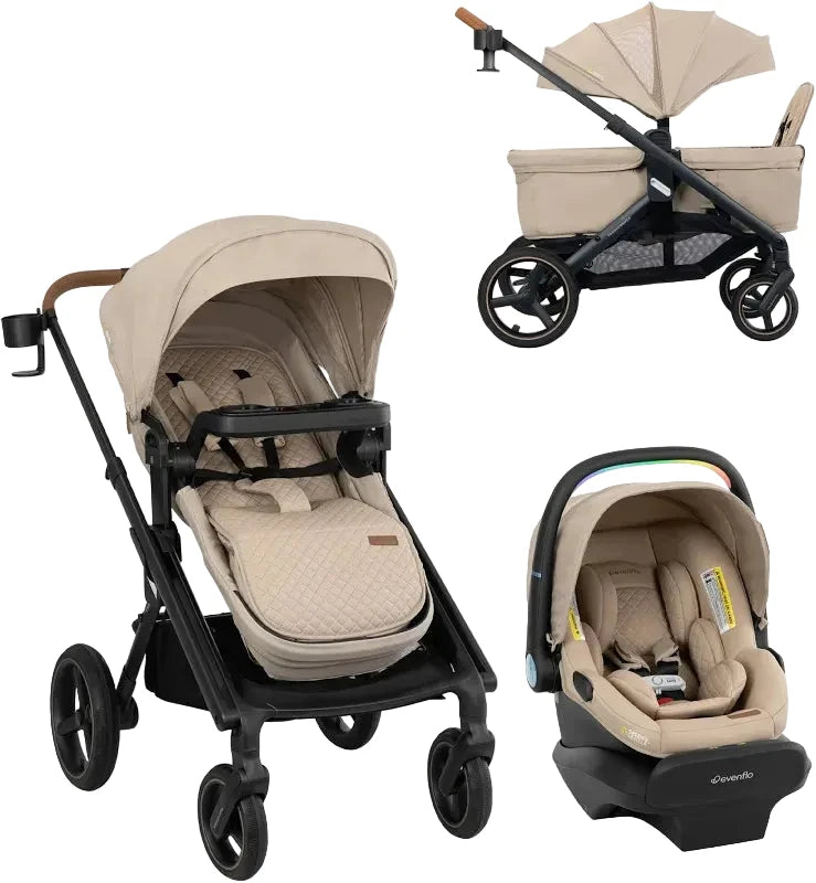 Evenflo Transformer Stroller-Wagon Travel System (G&G  core+) - Travertine - Online Exclusive