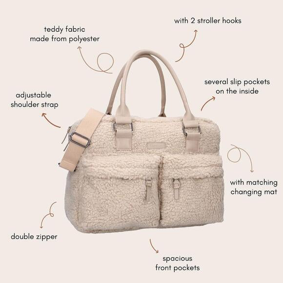 Kidzroom Diaper Bag Care Hello Little One Beige