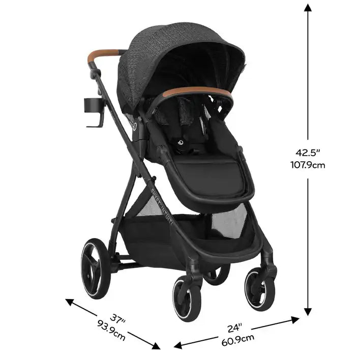 Evenflo Shyft Intuiti Travel System featuring Revolve180 LiteMax NXT with SensorySoothe - Black Shale - Online Exclusive