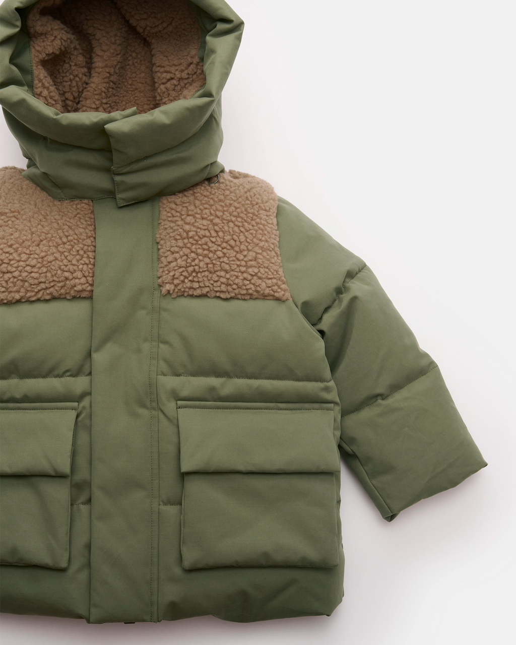 7AM Woodland Cacao PUFFER JACKET • BENJI APPLIQUÉ - Online Exclusive