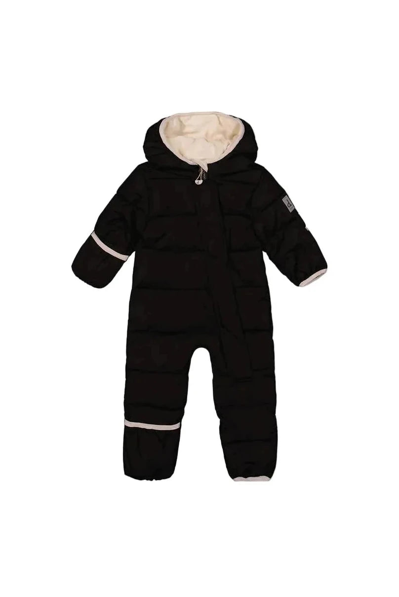 Deux Par Deux Black Baby Cloud One Piece Snowsuit Adapted For Car Seats - Online Exclusive