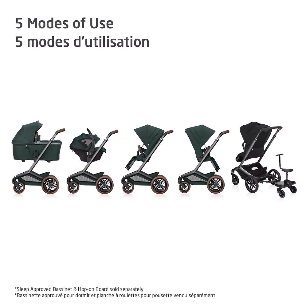 Fame Stroller & Mico Luxe+ Car Seat Travel System - Twillic Green - Online Exclusive