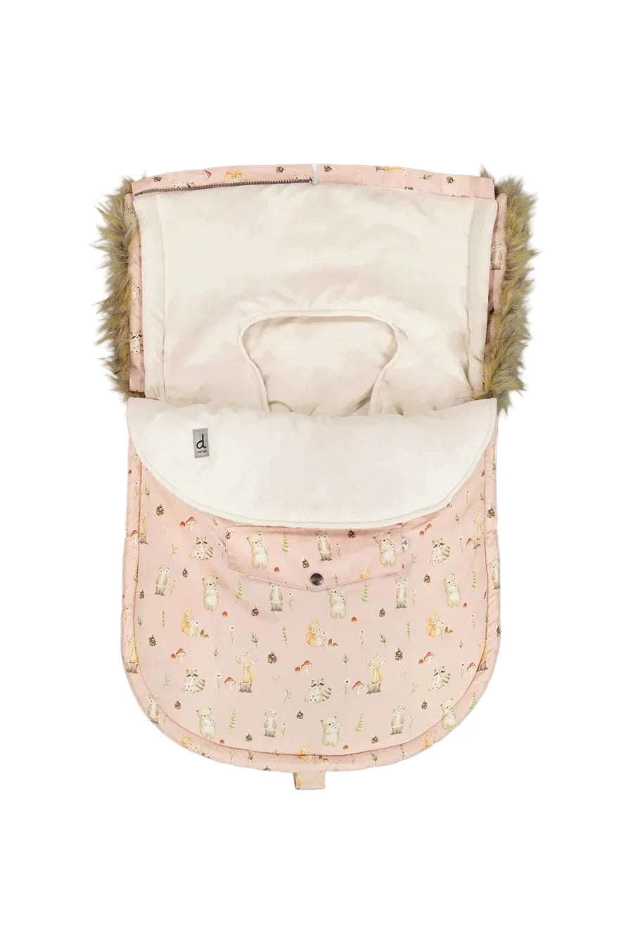 Deux Par Deux Bunting Bag For Car Seats & Strollers Pink Animal Print - Online Exclusive