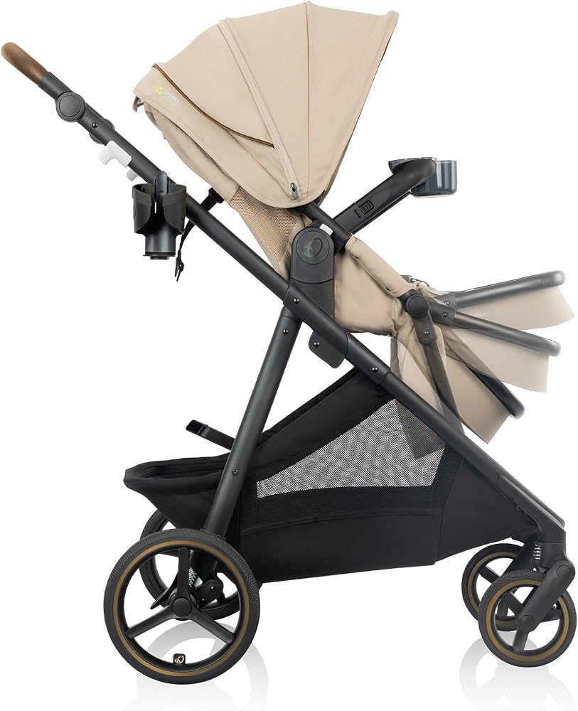 Evenflo Shyft Intuiti TS w/Revolve LiteMax NXT & Sensory Soothe -Travertine (Gold) - Online Exclusive
