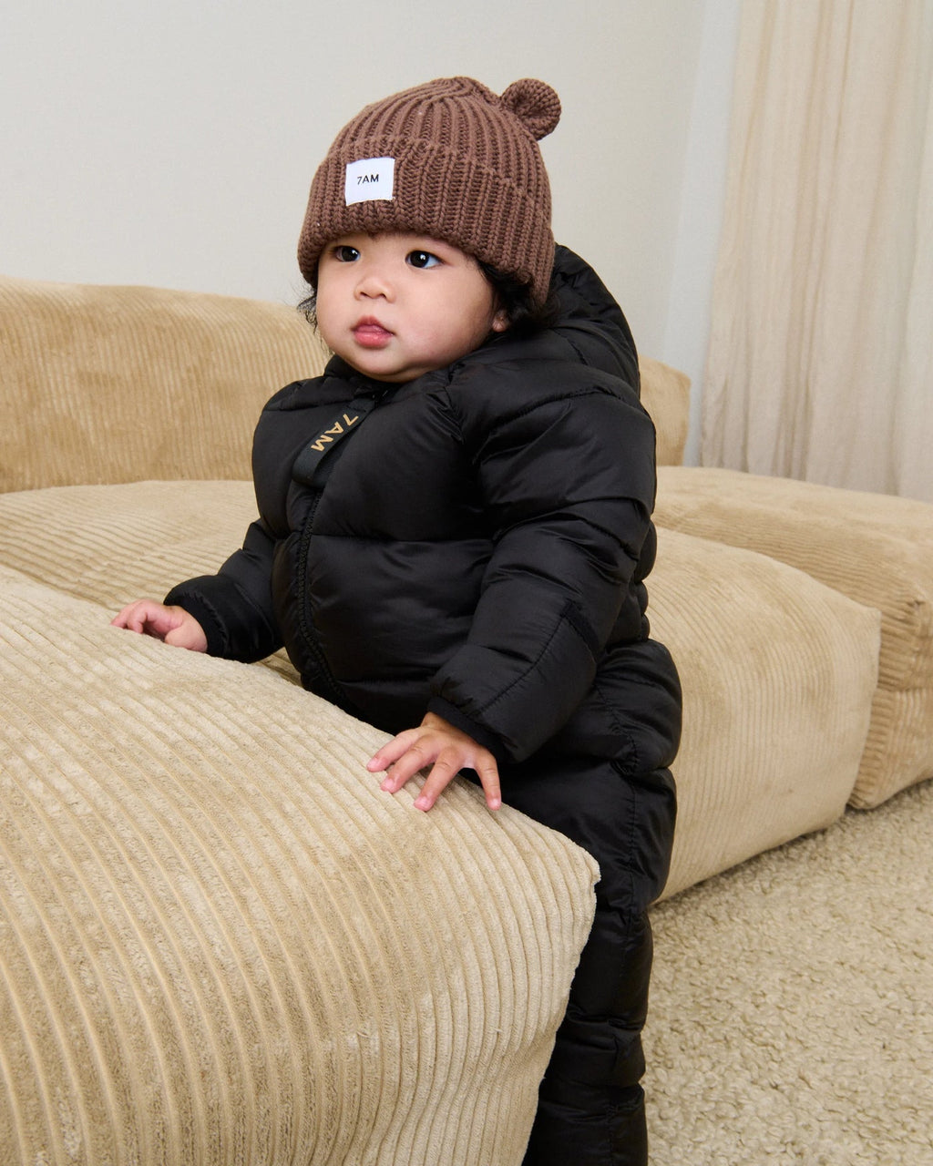 7AM Black COMPACT ROLL ME JUMPSUIT • ULTRA WARM - Online Exclusive