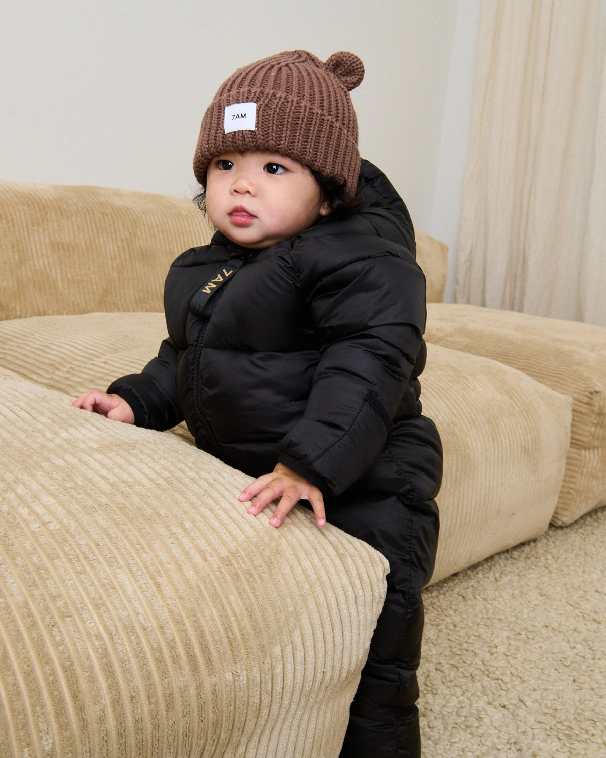 7AM Black COMPACT ROLL ME JUMPSUIT • ULTRA WARM - Online Exclusive