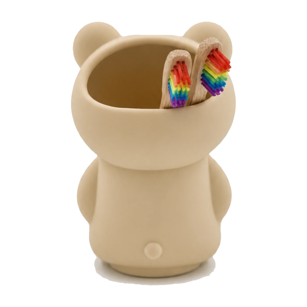 Milly Stone Silicone Tooth Brush Holder Bear Vanilla