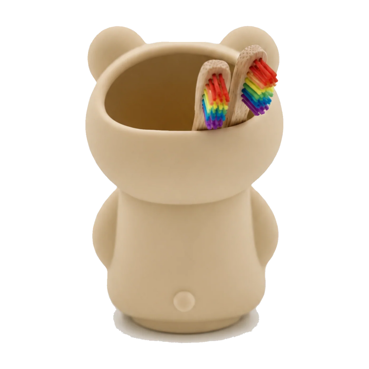 Milly Stone Silicone Tooth Brush Holder Bear Vanilla