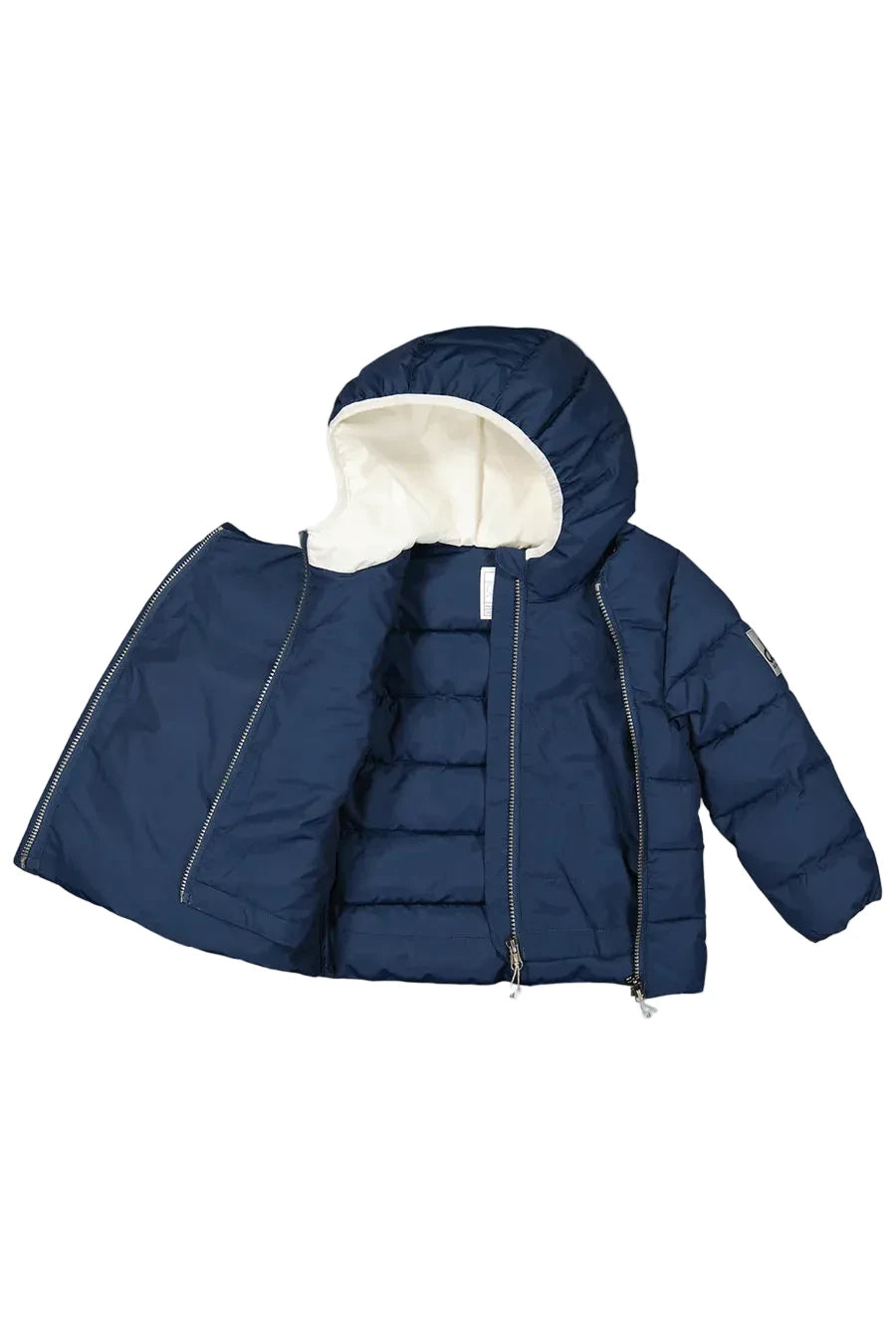 Deux Par Deux Warm, practical and ultra-compressible, this winter jacket adapted for car seats in Navy - Online Exclusive