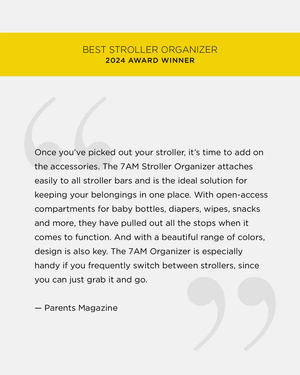 7AM Oatmeal ROMY STROLLER ORGANIZER • TEDDY - Online Exclusive