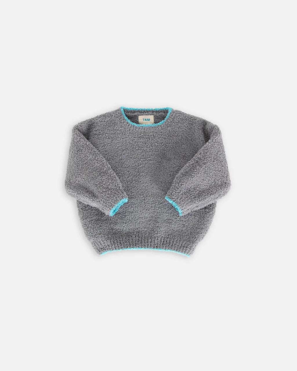 7AM Gris BOXY SWEATER • FUZZY - Online Exclusive