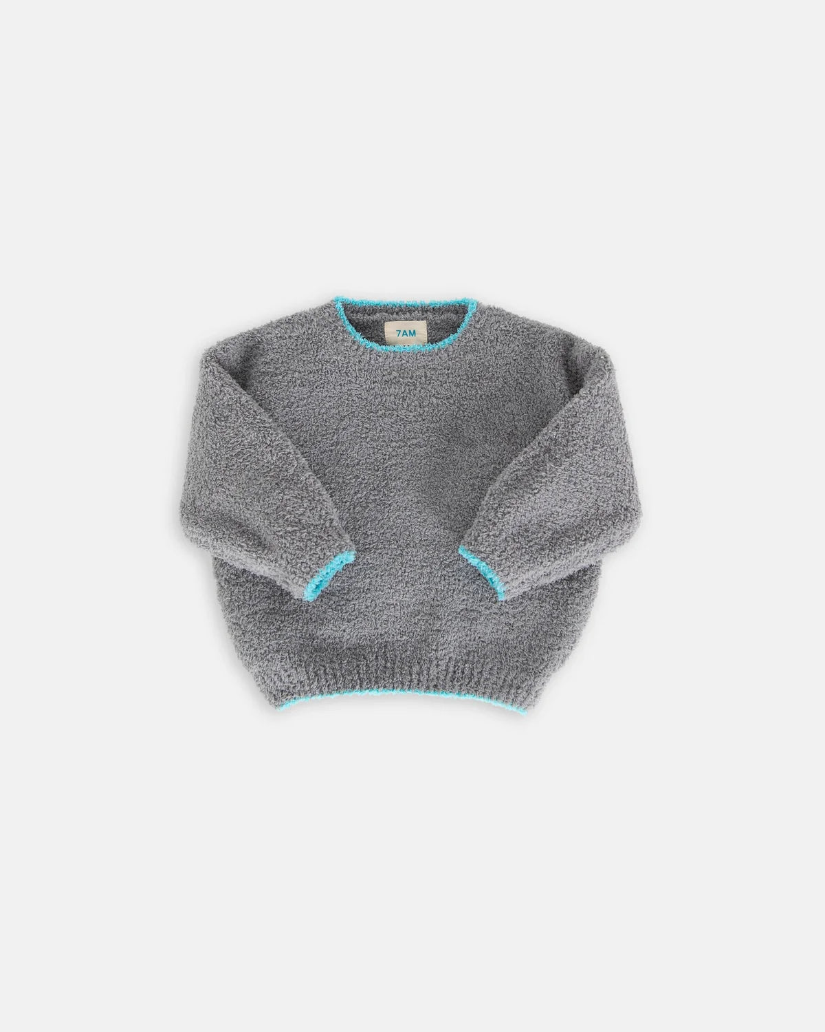 7AM Gris BOXY SWEATER • FUZZY - Online Exclusive