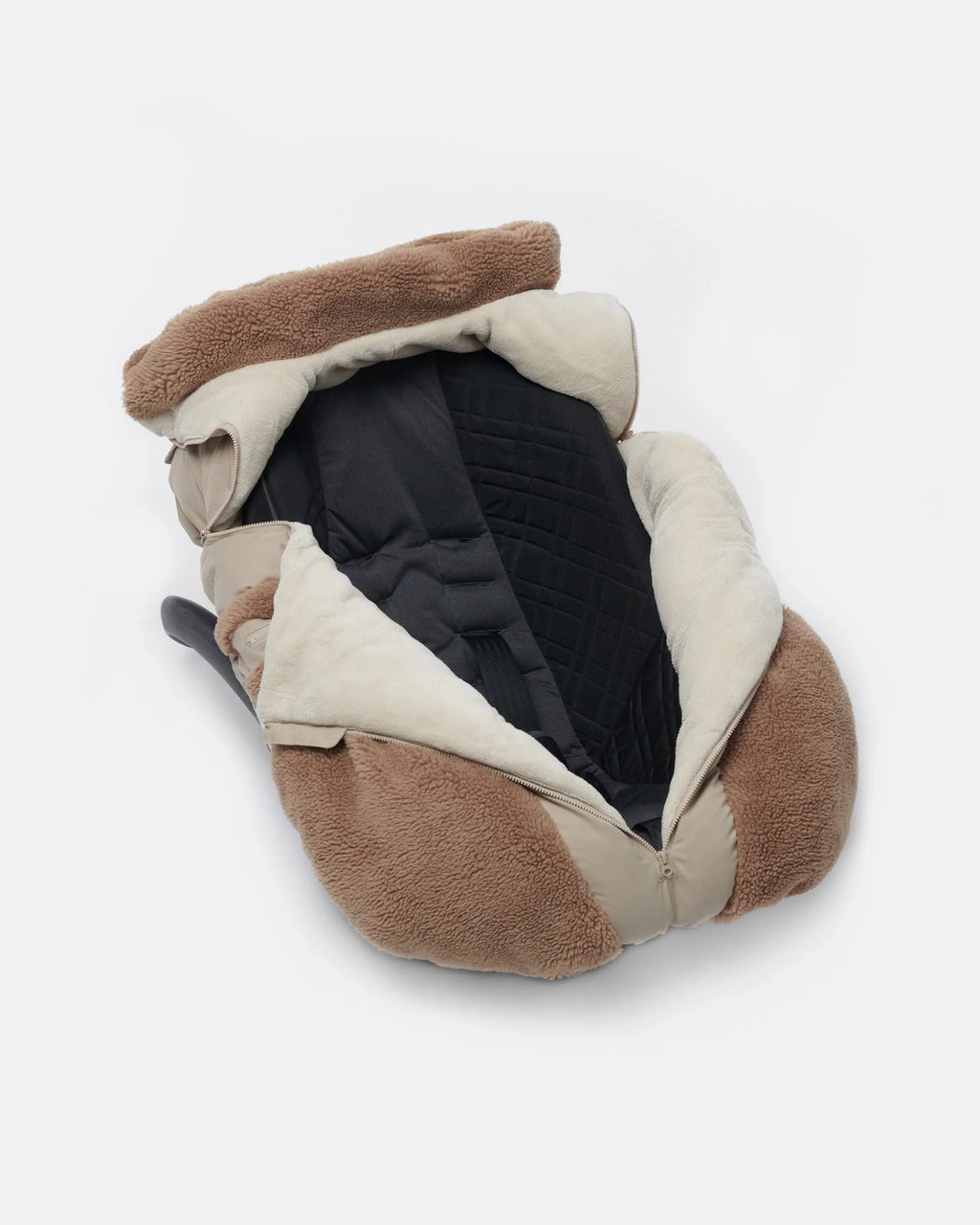 7AM Oat Cacao CAR SEAT COCOON • BENJI APPLIQUÉ - Online Exclusive