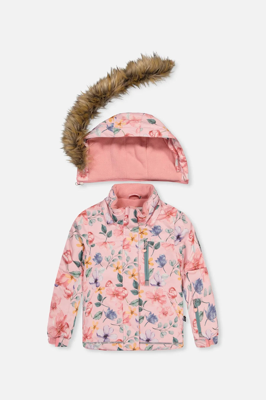 Deux Par Deux Two Piece Play Snowsuit Pink Vintage Floral Print - Online Exclusive