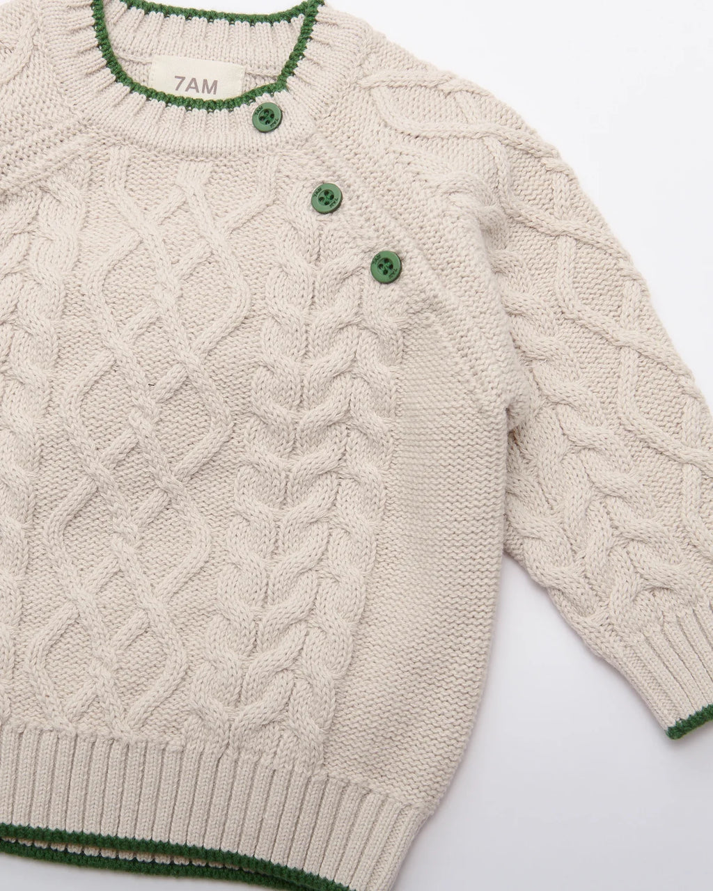 7Am Wheat Ivy CABLE COTTON SWEATER • HOLIDAY - Online Exclusive