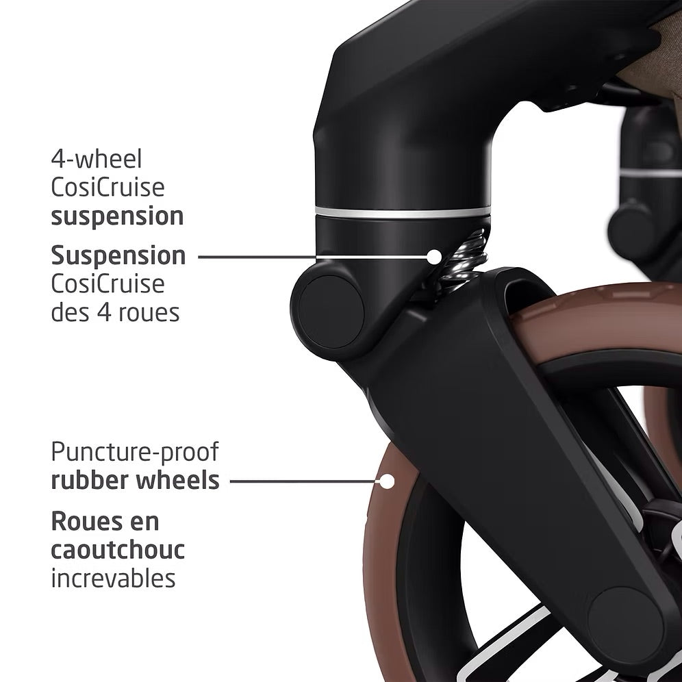 Fame Stroller & Mico Luxe+ Car Seat Travel System - Twillic Truffle - Online Exclusive