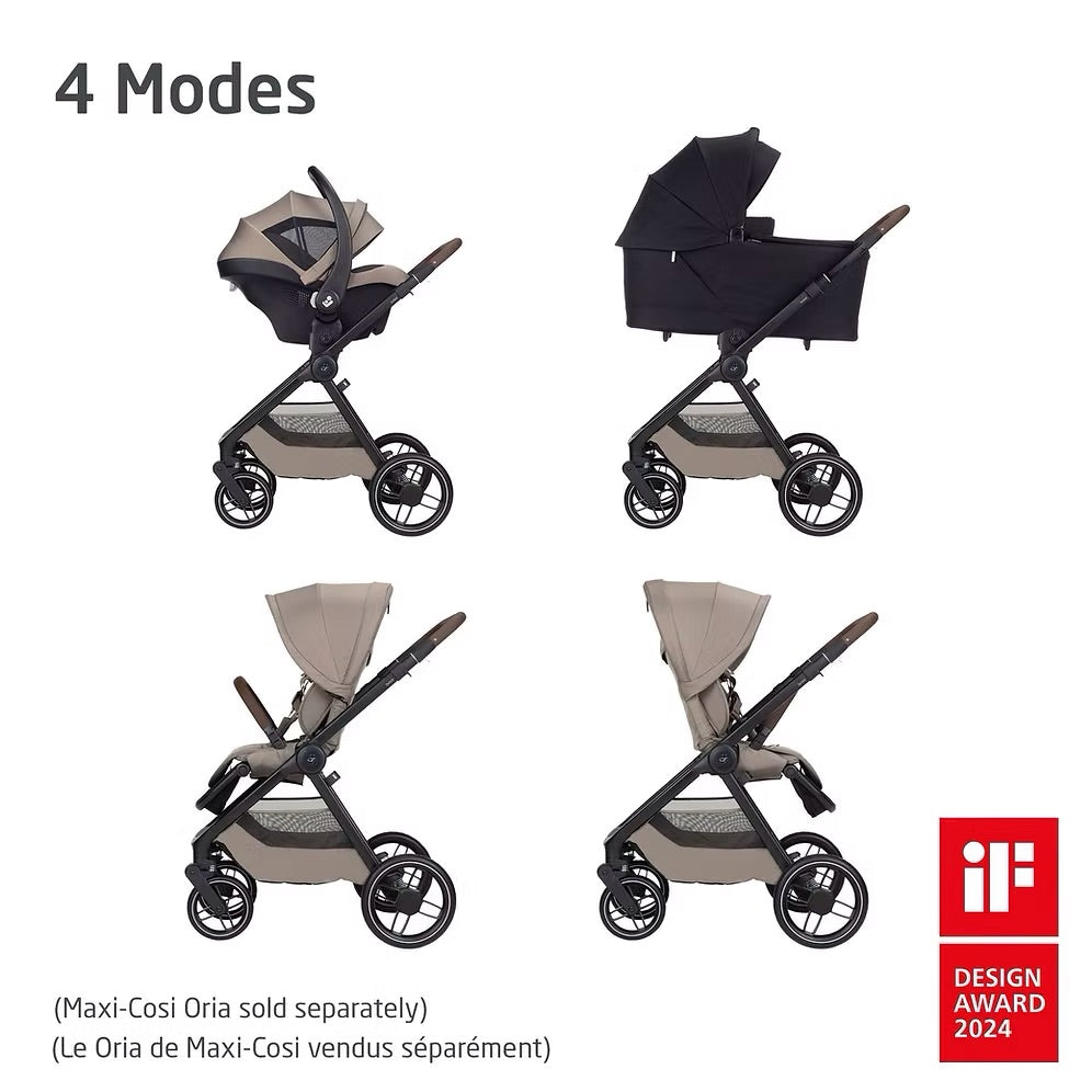Maxi Cosi Oxford & Mico Luxe+ Travel System Twillic Truffle - Online Exclusive