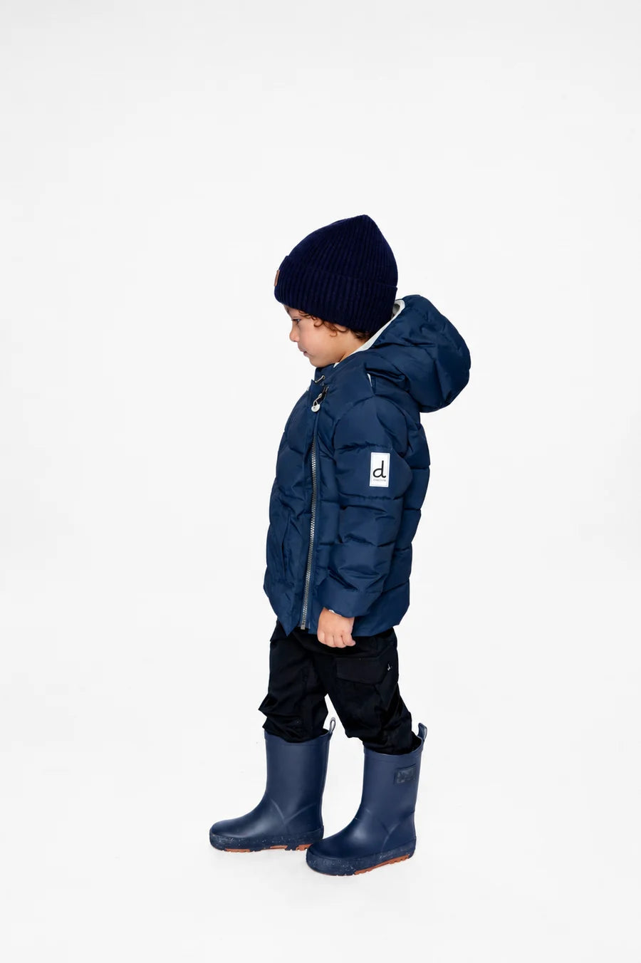 Deux Par Deux Warm, practical and ultra-compressible, this winter jacket adapted for car seats in Navy - Online Exclusive