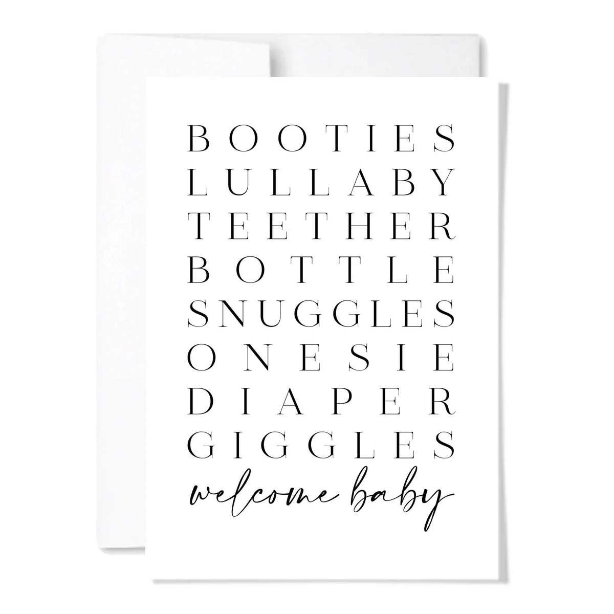 Paperscript Welcome Baby List Card