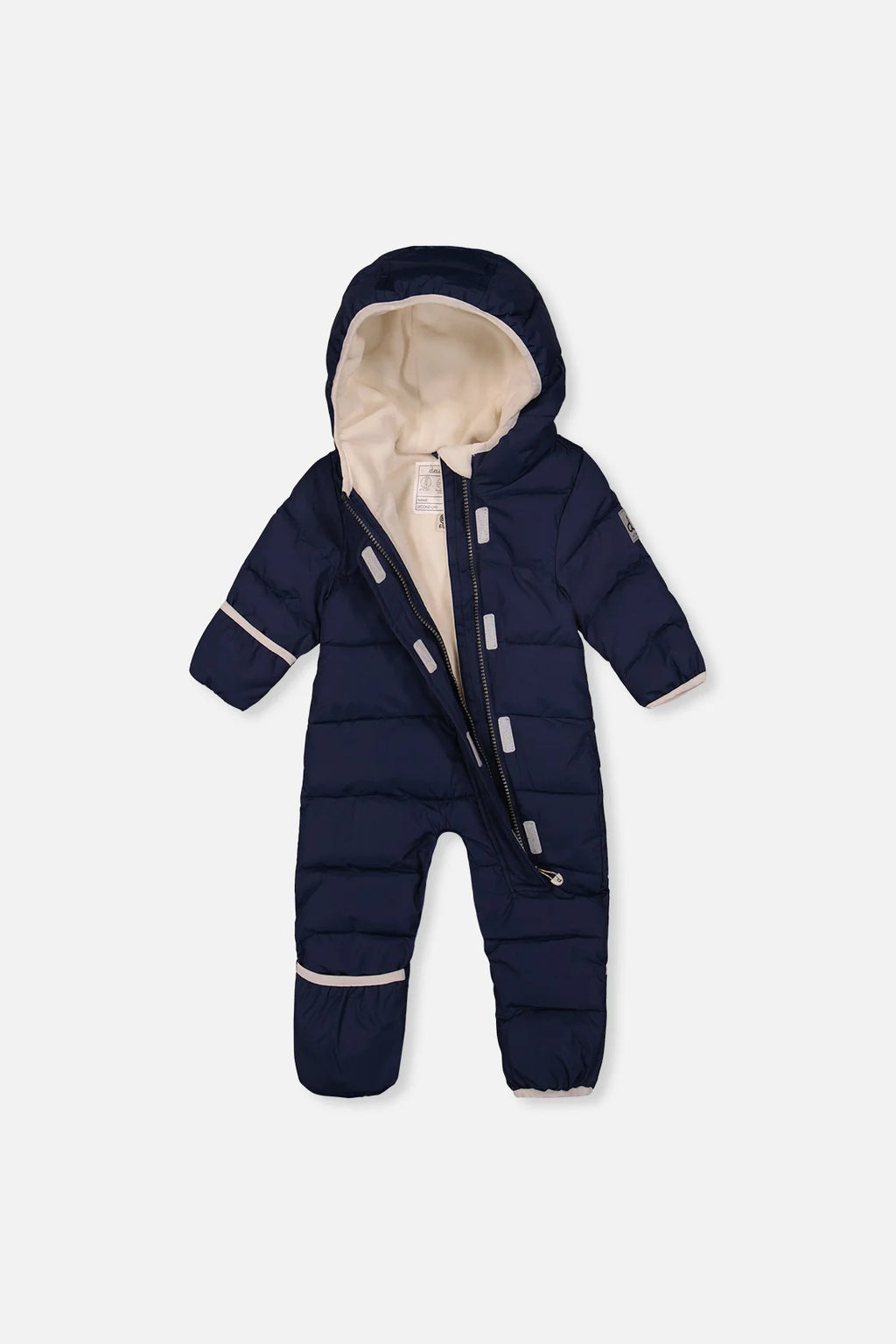 Deux Par Deux Dark Blue Baby Cloud One Piece Snowsuit Adapted For Car Seats - Online Exclusive