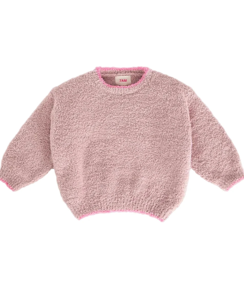 7AM Ash Rose BOXY SWEATER • FUZZY - Online Exclusive