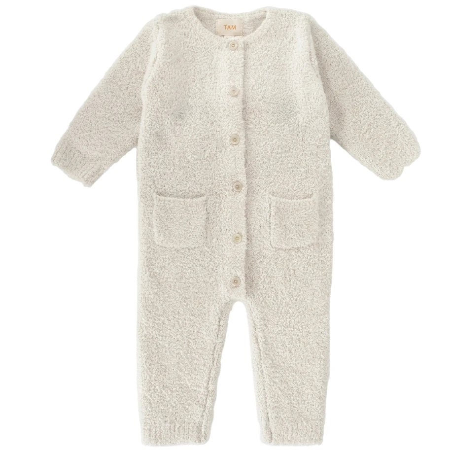 7AM Ecru Jumpsuit Fuzzy