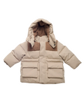 7AM Oat Cacao PUFFER JACKET • BENJI APPLIQUÉ - Online Exclusive