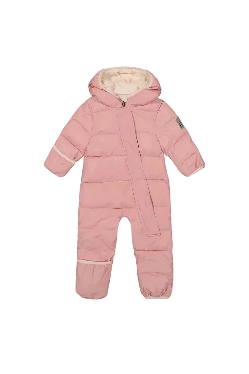 Deux Par Deux Pale Dusty Pink Baby Cloud One Piece Snowsuit Adapted For Car Seats - Online Exclusive