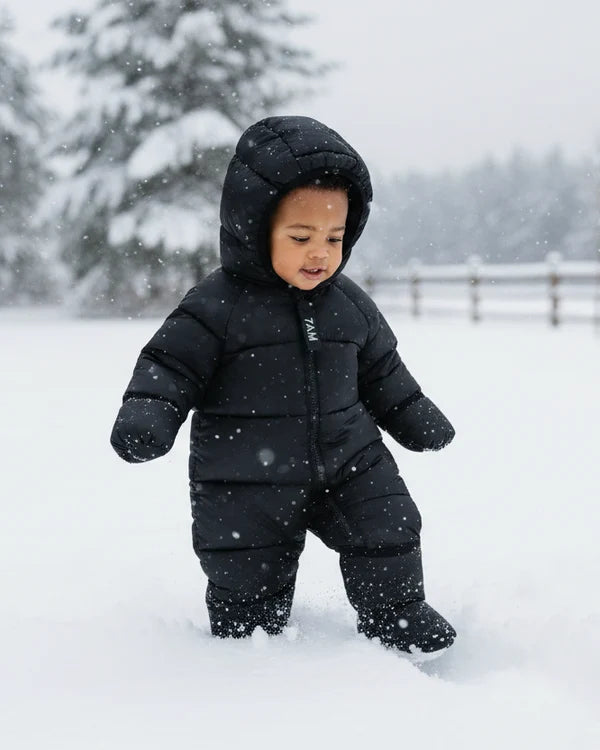 7AM Black COMPACT ROLL ME JUMPSUIT • ULTRA WARM - Online Exclusive