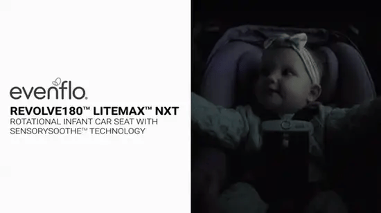 Evenflo Revolve180 LiteMax NXT Rotational Infant Car Seat with SensorySoothe  - Quartz - Online Exclusive