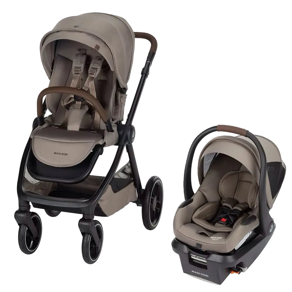 Maxi Cosi Oxford & Mico Luxe+ Travel System Twillic Truffle - Online Exclusive