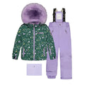 Deux Par Deux Two Piece Play Snowsuit Green Mini Flower Print - Online Exclusive