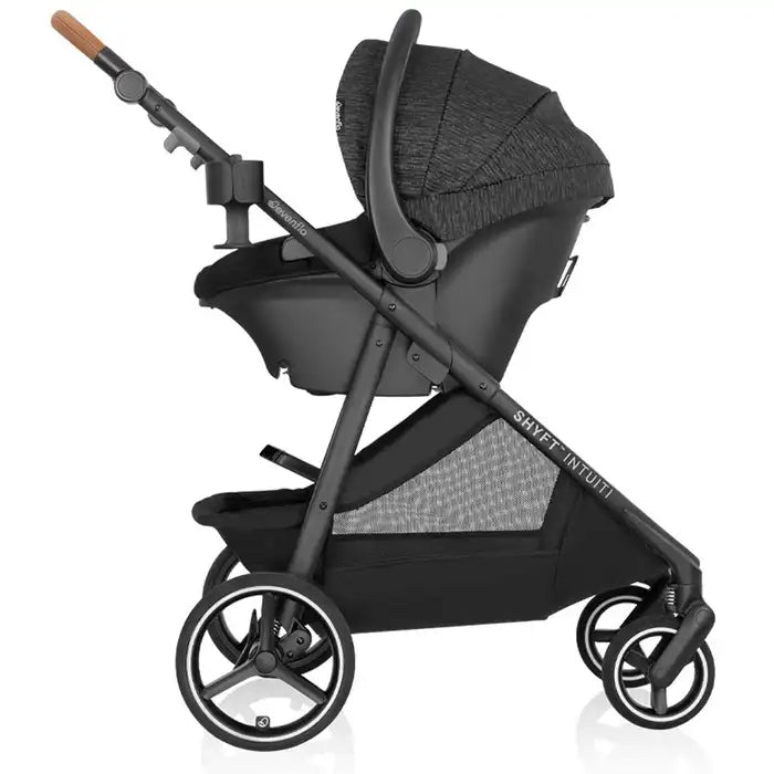 Evenflo Shyft Intuiti Travel System featuring Revolve180 LiteMax NXT with SensorySoothe - Black Shale - Online Exclusive