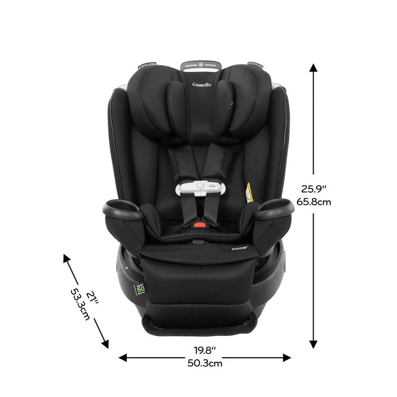 Evenflo GOLD Revolve360 Extend All-In-One  Rotational Car Seat w/Sensorsafe - Onyx - Online Exclusive