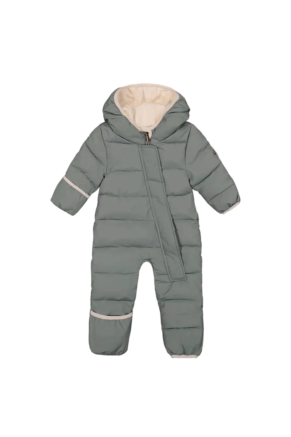 Deux Par Deux Sage Green Baby Cloud One Piece Snowsuit Adapted For Car Seats - Online Exclusive