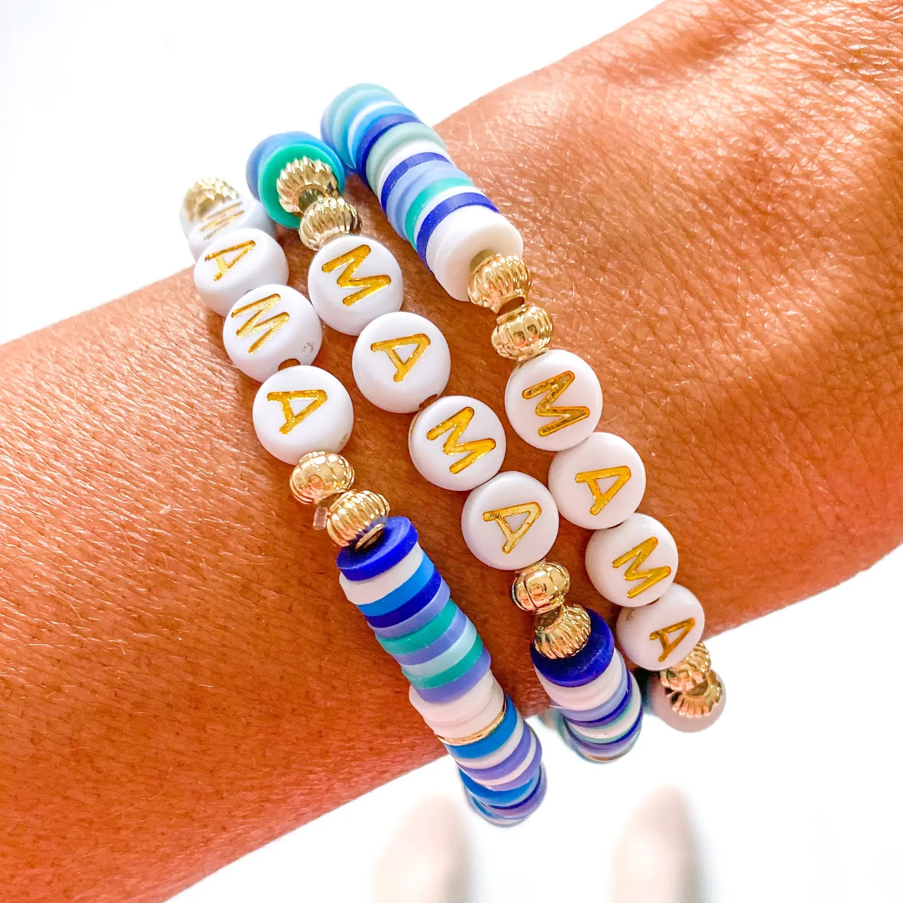 SAVVY BLING MAMA BRACELET BLUE