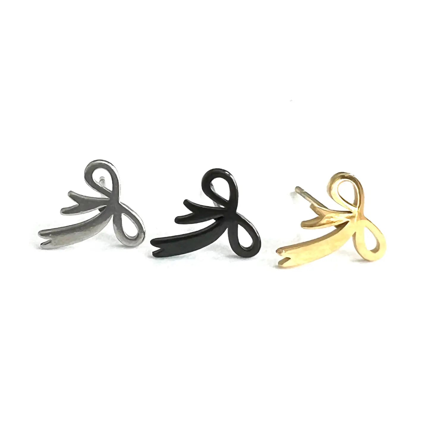 ROYCE AND OAK BOW EARRING