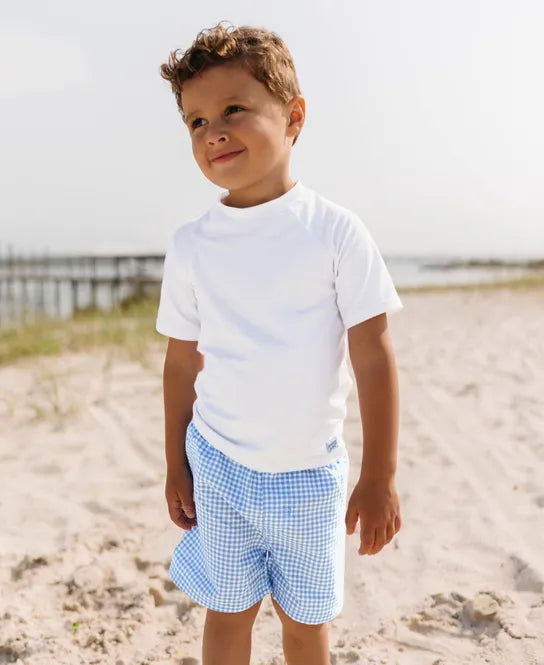 RUGGEDBUTTS WHITE SHORT SLEEVE SWIM SHIRT