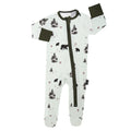 BELAN J BLACK BEAR FOOTED ZIPPER SLEEPER