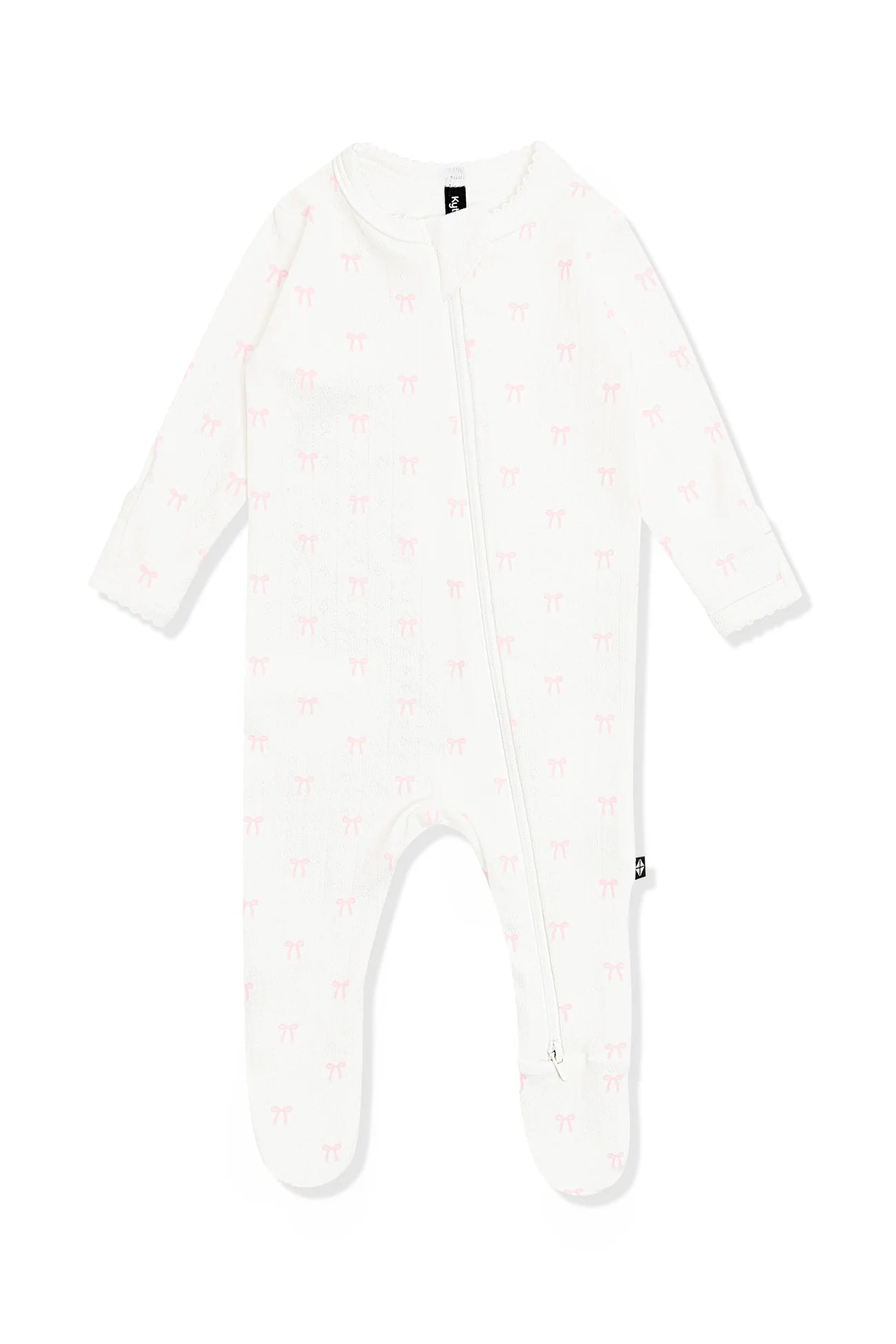 KYTE BABY SWEET PINK BOW POINTELLE SLEEPER 12-18 months