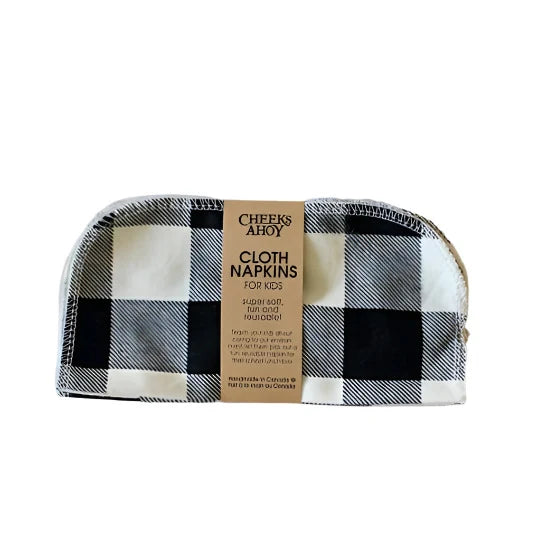 CHEEKS AHOY WHITE & BLACK NAPKIN