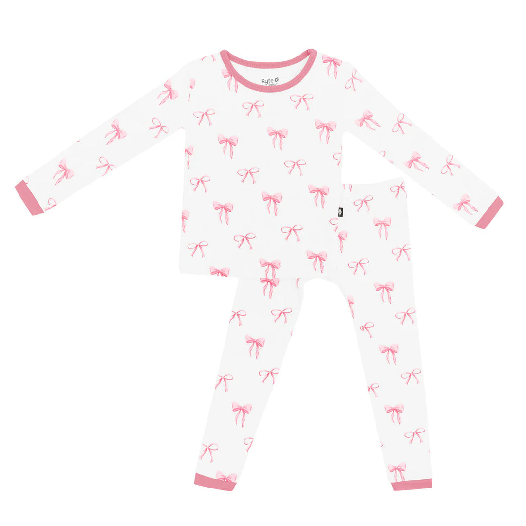 KYTE BABY BOW LONG SLEEVE PYJAMAS