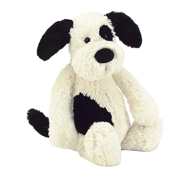 Jellycat Bashful Rufferty Black & Cream Puppy Little