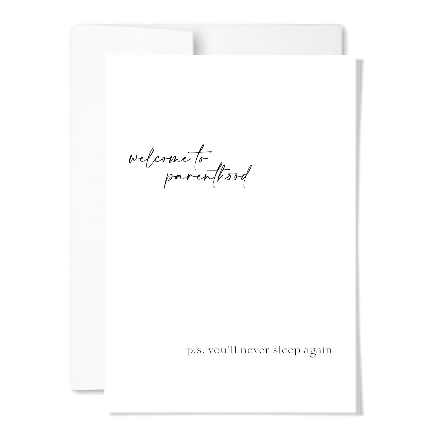 Paperscript Welcome to Parenthood Card
