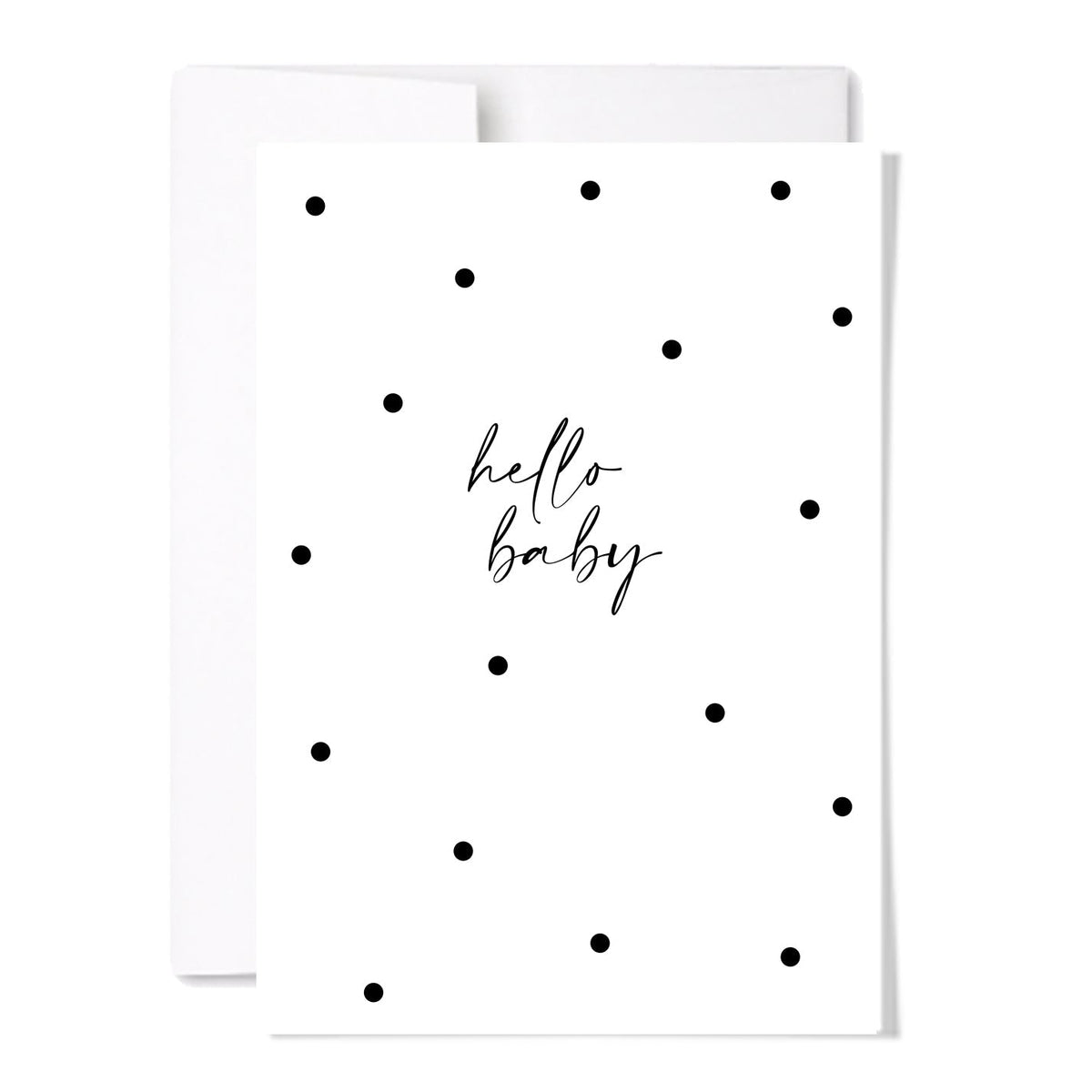 Paperscript Hello Baby Polka Dots Card