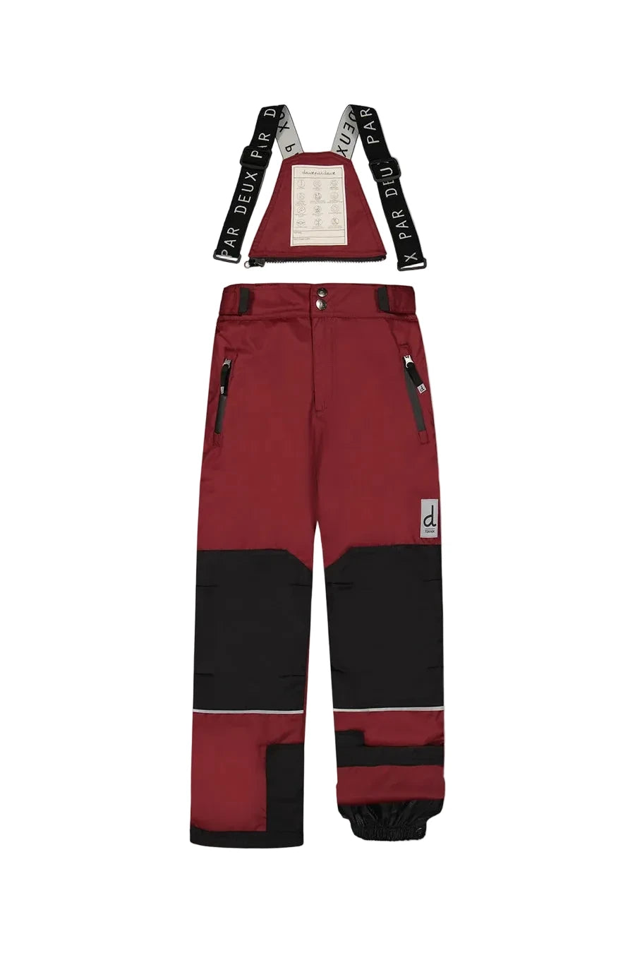 Deux Par Deux Two Piece Teknik Snowsuit Black Beige And Burgundy - Online Exclusive